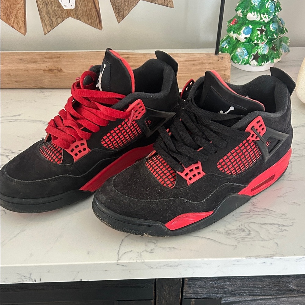 Jordan Retro Black and Red Sneakers